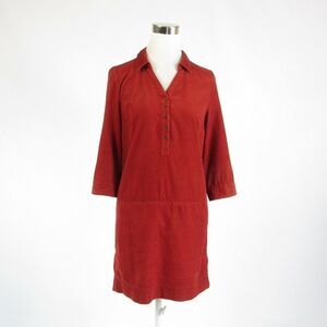Odille orange 3/4 sleeve shift dress 2